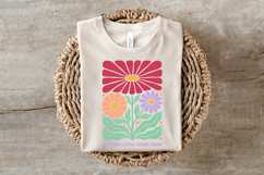 Retro Helping Little Minds Grow Floral PNG Product Image 3