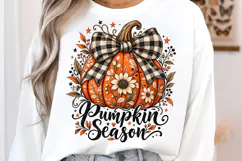 Pumpkin Season PNG, Vintage Floral Pumpkin Design Product Image 2