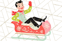 Midcentury Modern Christmas Clip Art, Retro Holiday PNG Product Image 4