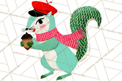 Midcentury Modern Christmas Clip Art, Retro Holiday PNG Product Image 2