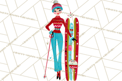 Midcentury Modern Christmas Clip Art, Retro Holiday PNG Product Image 5