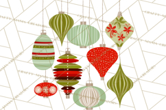 Midcentury Modern Christmas Clip Art, Retro Holiday PNG Product Image 2