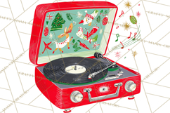 Midcentury Modern Christmas Clip Art, Retro Holiday PNG Product Image 3