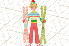 Midcentury Modern Christmas Clip Art, Retro Holiday PNG Product Image 4