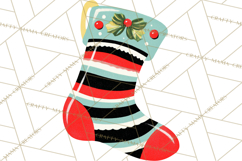 Midcentury Modern Christmas Clip Art, Retro Holiday PNG Product Image 2