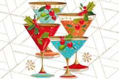 Midcentury Modern Christmas Clip Art, Retro Holiday PNG Product Image 3