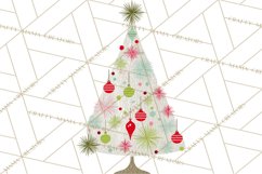 Midcentury Modern Christmas Clip Art, Retro Holiday PNG Product Image 4