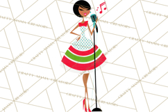 Midcentury Modern Christmas Clip Art, Retro Holiday PNG Product Image 2