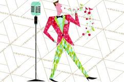 Midcentury Modern Christmas Clip Art, Retro Holiday PNG Product Image 4