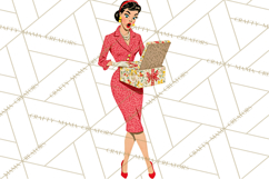 Midcentury Modern Christmas Clip Art, Retro Holiday PNG Product Image 4