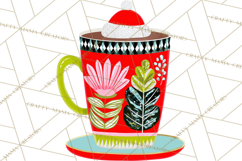 Midcentury Modern Christmas Clip Art, Retro Holiday PNG Product Image 5