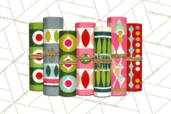 Midcentury Modern Christmas Clip Art, Retro Holiday PNG Product Image 3