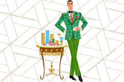 Midcentury Modern Christmas Clip Art, Retro Holiday PNG Product Image 4