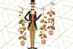 Midcentury Modern Christmas Clip Art, Retro Holiday PNG Product Image 4