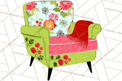 Midcentury Modern Christmas Clip Art, Retro Holiday PNG Product Image 2