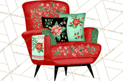 Midcentury Modern Christmas Clip Art, Retro Holiday PNG Product Image 3