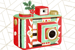 Midcentury Modern Christmas Clip Art, Retro Holiday PNG Product Image 3