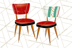 Midcentury Modern Christmas Clip Art, Retro Holiday PNG Product Image 5