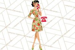 Midcentury Modern Christmas Clip Art, Retro Holiday PNG Product Image 5