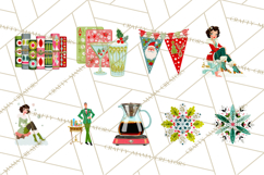 Midcentury Modern Christmas Clip Art, Retro Holiday PNG Product Image 6