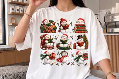 Retro Holiday Snowman Book Club PNG, Winter Reading Graphic Product Image 2