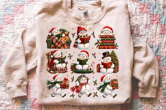Retro Holiday Snowman Book Club PNG, Winter Reading Graphic Product Image 3