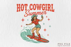 Retro Cowgirl PNG Designs | 15 Western Sublimation Designs Product Image 7