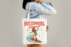 Retro Hot Cowgirl Summer Surfing Graphic Product Image 4