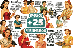 Funny Retro Housewife PNG | Sarcastic Women Sublimation Product Image 1