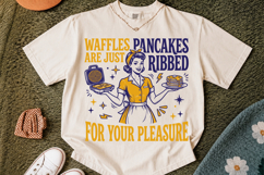Retro Housewife PNG, Waffles Are Just Pancakes Ribbed PNG Product Image 2