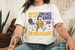 Retro Housewife PNG, Waffles Are Just Pancakes Ribbed PNG Product Image 3