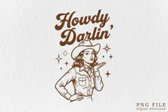 Retro Cowgirl PNG Designs | 15 Western Sublimation Designs Product Image 9
