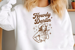 Retro Howdy Darlin' Cowgirl Design Product Image 2