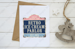 Retro Ice Cream Parlor Sign PNG, Vintage Dessert Shop Product Image 3