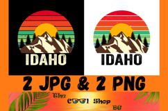 Retro Idaho Vintage Sublimation Png, Idaho Sunset Png Product Image 1