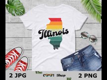 Retro Illinois Vintage Sublimation Png, Illinois Sunset Png Product Image 3