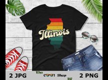 Retro Illinois Vintage Sublimation Png, Illinois Sunset Png Product Image 2