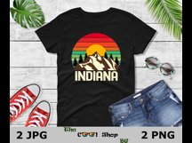 Retro Indiana Vintage Sublimation Png, Indiana Sunset Png Product Image 2