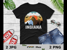 Retro Indiana Vintage Sublimation Png, Indiana Sunset Png Product Image 2