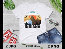 Retro Indiana Vintage Sublimation Png, Indiana Sunset Png Product Image 3