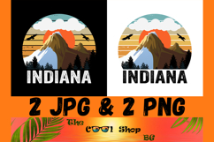 Retro Indiana Vintage Sublimation Png, Indiana Sunset Png Product Image 1