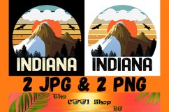 Retro Indiana Vintage Sublimation Png, Indiana Sunset Png Product Image 1