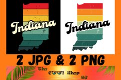 Retro Indiana Vintage Sublimation Png, Indiana Sunset Png Product Image 1