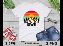 Retro Iowa Vintage Sublimation Png, Iowa Sunset Png Design Product Image 3