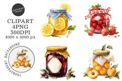 Retro Jam Summer Clipart Png Product Image 1