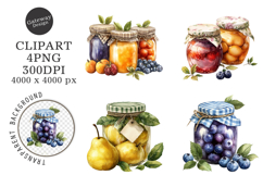Retro Jam Summer Clipart Png Product Image 1