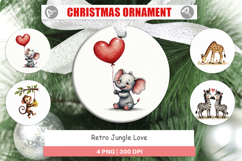 Jungle Love Valentine Ornament Product Image 1