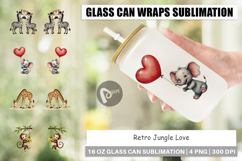 Jungle Love Valentine Glass Can Wrap Product Image 1