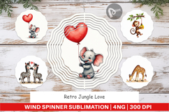 Jungle Love Valentine Wind Spinner Product Image 1