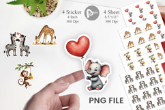 Jungle Love Valentine Sticker Product Image 1